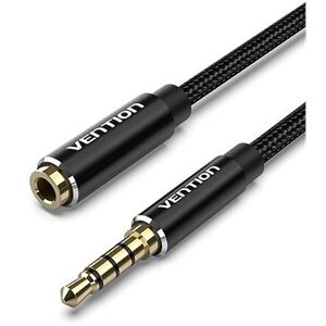 Vention Cotton Braided TRRS 3,5 mm Male to 3,5 mm Female Audio Extension Cable 10M Black Vention Alumi
